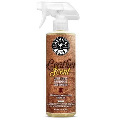 Picture of Chemical Guys AIR_102_16 Leather Scent Premium Air Freshener and Odor Eliminator, Just like New Scent for Cars, Trucks, SUVs, RVs & More (16 fl oz)