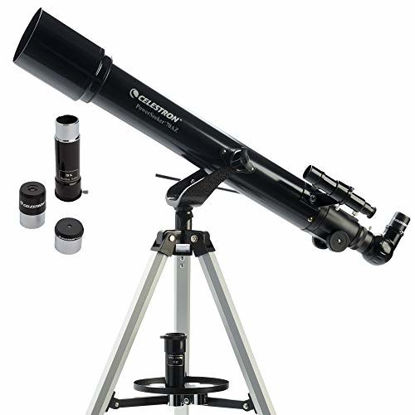 Picture of Celestron - PowerSeeker 70AZ Telescope - Manual Alt-Azimuth Telescope for Beginners - Compact and Portable - BONUS Astronomy Software Package - 70mm Aperture