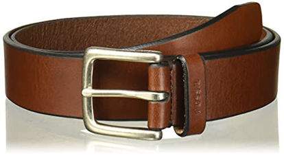 Picture of Fossil Men's Joe Leather Casual Jean Every Day Belt, Size 32, Brown