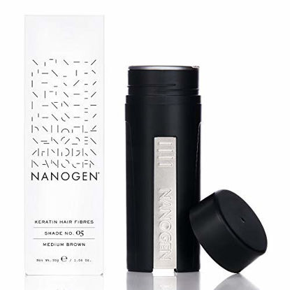 Picture of Nanogen Keratin Hair Fibers,, 30-grams, Medium Brown