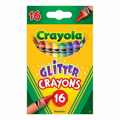 Picture of Crayola Glitter Crayons, Regular Size, 16 Count