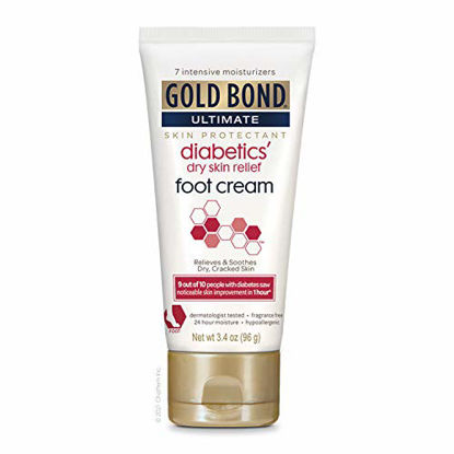 Picture of Gold Bond Ultimate Diabetics' Dry Skin Relief Foot Cream 3.4 oz., Soothes Skin Discomfort