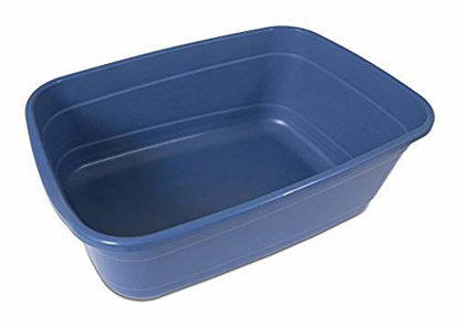 Picture of Petmate Giant Litter Pan High-Capacity Cat Litter Box Blue Mesa Color