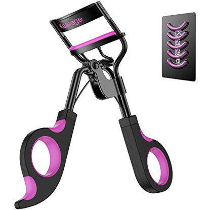 Picture of Kaasage Eyelash Curler with Pads - Lash Curler with 5 Extra Silicone Replacement Pads, Get Perfect Curl in 5 Seconds