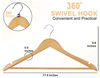 Picture of Utopia Home Premium Wooden Hangers - Pack of 20-360-Degree Rotatable Hook - Durable & Slim - Shoulder Grooves - Non-Slip Lightweight Hangers for Coats, Suits, Pant and Jackets - Natural