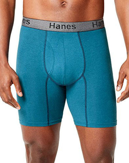 GetUSCart- Hanes Men's Underwear Boxer Briefs Pack, Moisture-Wicking  Stretch Cotton Boxer Briefs, Odor Control Boxer Briefs, 3-Pack
