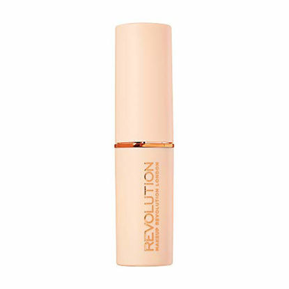 Picture of Makeup Revolution Fast Base Stick Foundation, Contour & Highlight, Flawless Skin & Matte Finish, F2 for Fair Skin Tones with Yellow Undertone, Vegan & Cruelty-Free, 0.21 Oz