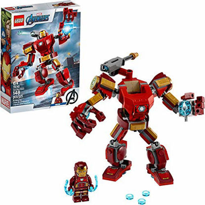 Picture of LEGO Marvel Avengers Iron Man Mech 76140 Kids? Superhero Mech Figure, Building Toy with Iron Man Mech and Minifigure (148 Pieces)