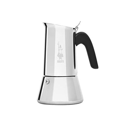 Picture of Bialetti Venus 4-Cup Stainless Steel Induction-Capable Stovetop Espresso Maker, Silver