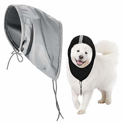 Picture of 2 Pieces Waterproof Dog Snood Dog Neck and Ears Warmer Reflective Dog Neck Ear Scarf Dog Snood Headband Dog Scruff Snood Winter Dog Neck Headwear (Medium)