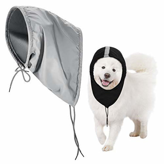 Picture of 2 Pieces Waterproof Dog Snood Dog Neck and Ears Warmer Reflective Dog Neck Ear Scarf Dog Snood Headband Dog Scruff Snood Winter Dog Neck Headwear (Medium)