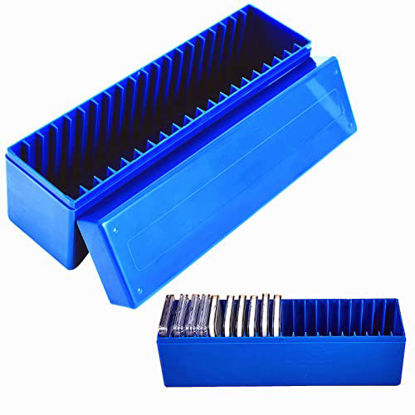 Picture of Ettonsun Plastic Coin Storage Box Case for 20 Slab Coin Holders Fit for PCGS NGC PCCB PMGab Coin Holders (Blue)