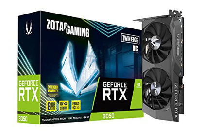 Picture of ZOTAC Gaming GeForce RTX 3050 Twin Edge OC 8GB GDDR6 128-bit 14 Gbps PCIE 4.0 Gaming Graphics Card, IceStorm 2.0 Advanced Cooling, Freeze Fan Stop, Active Fan Control, ZT-A30500H-10M