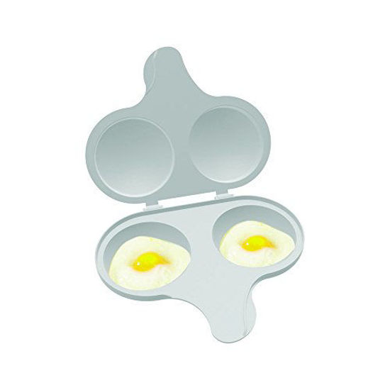 GetUSCart Nordic Ware Egg Poacher Microwave, 2 Cavity, White