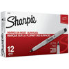 Picture of Sharpie Permanent Markers, Ultra Fine Point, Black, 12 Count