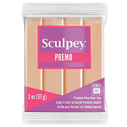Picture of Sculpey Premo? Polymer Oven-Bake Clay, Beige, Non Toxic, 2 oz. bar, Great for jewelry making, holiday, DIY, mixed media and home décor projects. Premium clay perfect for clayers and artists.