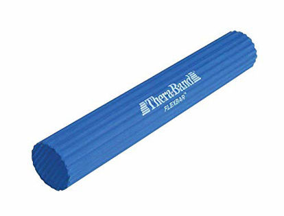 Picture of THERABAND FlexBar, Tennis Elbow Therapy Bar, Relieve Tendonitis Pain & Improve Grip Strength, Resistance Bar for Golfers Elbow & Tendinitis, Blue, Heavy, Advanced