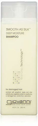 Picture of Giovanni Cosmetics Eco Chic Smooth as Silk Shampoo Deep Moisture for Damaged Hair, 8.5 Ounce