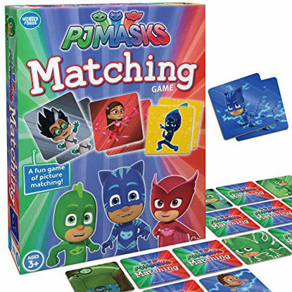 Picture of PJ Masks Matching Game by Wonder Forge | For Boys & Girls Age 3 to 5 | A Fun & Fast Memory Game for Kids | Connor, Greg, Amaya, Night Ninja, and more