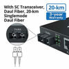 Picture of Gigabit Ethernet Media Converter, Single Mode Dual SC Fiber, 1000Base-LX to 10/100/1000Base-Tx, up to 20km, Pack of 2