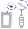 Picture of zdyCGTime 3 Port HDMI 2.0 Decorative Wall Plate HDMI Component Composite Audio Video Wall Outlet Mount Panel, Support 4K 60Hz 1080P Perfect for Projector & Home Theater White(3 HDMI)(3 HDMI)