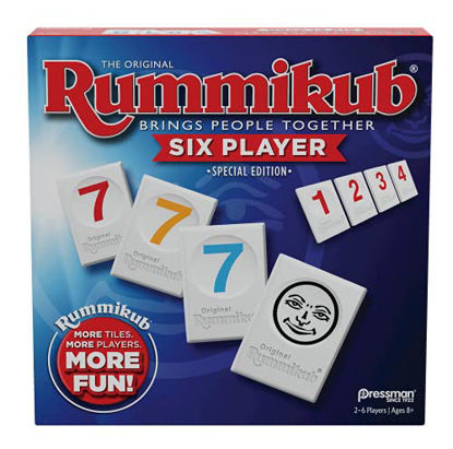 Picture of Rummikub Six Player Edition - The Classic Rummy Tile Game - More Tiles and More Players for More Fun! by Pressman , Blue