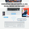 Picture of Bluetooth Keyboard, iClever DK03 Wireless Keyboard Multi-Device Keyboard, Dual Mode (Bluetooth 4.2 + 2.4G) Ultra-Slim Full-Size Keyboard for Mac, iPad, Apple, Android, Windows, Connect Up To 3 Devices