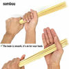 Picture of BAMBUU | Bamboo Skewers 12Inch | (More Sizes: 6?/10?/12?) | Thick Sturdy ?=0.16inch (4mm)-100pcs | Natural Bamboo Sticks | Wooden Skewers