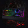 Picture of Redragon K512 Shiva RGB Backlit Membrane Gaming Keyboard with Multimedia Keys, Linear Mechanical-Feel Switch, 6 Extra On-Board Macro Keys, Dedicated Media Control, Detachable Wrist Rest