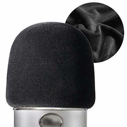 Picture of Flocked Foam Windscreen for Blue Yeti - Mic Cover Pop Filter with Flocking Surface for Blue Yeti, Yeti Pro Condenser Microphones by YOUSHARES