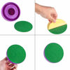 Picture of 12 Packs 94 mm Air Hockey Mallet Felt Pads Replacement Air Hockey Pushers Pads Green Self Adhesive Felt Sticker for 96 mm Air Hockey Pushers