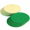 Picture of 12 Packs 94 mm Air Hockey Mallet Felt Pads Replacement Air Hockey Pushers Pads Green Self Adhesive Felt Sticker for 96 mm Air Hockey Pushers