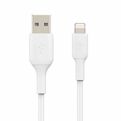 Picture of Belkin Lightning Cable (Boost Charge Lightning to USB Cable for iPhone, iPad, AirPods) MFi-Certified iPhone Charging Cable (White, 3m), Model Number: CAA001bt3MWH