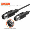 Picture of LEKATO USB MIDI Cable, MIDI to USB Interface with Input & Output Connecting with Keyboard/Synthesizer for Editing & Recording Professional MIDI Cable Adapter with Windows/Mac for Studio -6.5Ft