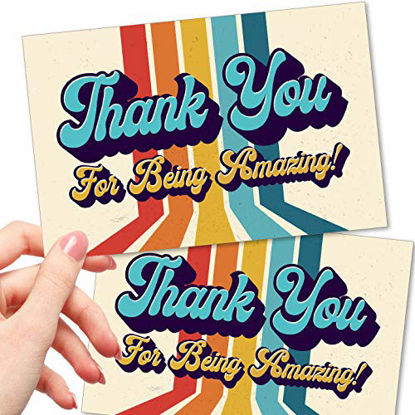 Picture of 50 Thank You For Being Amazing Postcards - Kudos Appreciation Note Cards for Staff, Team, Student, Volunteer, Donor, Teacher or Employee - Recognition and Thanks for Making a Difference