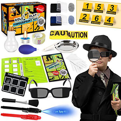 Picture of Tacobear Spy Kit for Kids Detective Costume Set Secret Agent Outfit Role Play Dress Up Costume Science Educational Toys for 5 6 7 8 9 10 11 12 Year Old Boys Girls