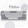 Picture of Redragon K617 Fizz 60% Wired RGB Gaming Keyboard, 61 Keys Compact Mechanical Keyboard w/White and Grey Color Keycaps, Linear Red Switch, Pro Driver/Software Supported