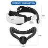 Picture of Esimen M3 Head Strap for Oculus Quest 2, Distributed Weight-Bearing to Reduce Facial Pressure,Replacement for Elite Strap, Meta Quest 2 Face Cover Light Blocking, Washable VR Accessories (M3-White)