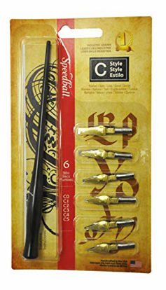 Picture of Speedball C-Series Lettering Pen Set - 1 Penholder w/ 6 Nibs