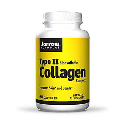 Picture of Jarrow Formulas Type II Collagen Complex 500 mg - 60 Capsules - Supports Skin & Joints - Derived from Chicken Sternum Cartilage - 30 Servings