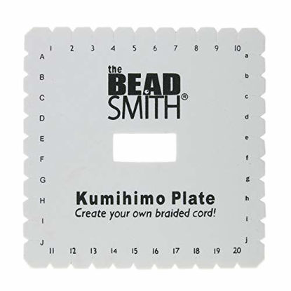 Picture of The Beadsmith Square Kumihimo Disk, 6 inch Diameter, 3/8? Thick Dense Foam, Jewelry Tools for Braiding, 1 disks