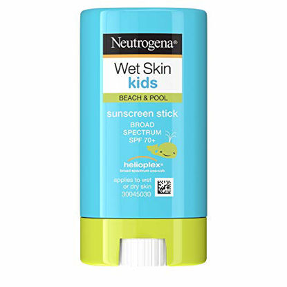 Picture of Neutrogena Wet Skin Kids Water Resistant Sunscreen Stick for Face and Body, Broad Spectrum SPF 70, 0.47 oz