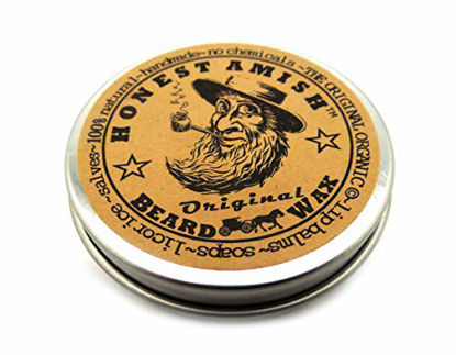 Picture of Honest Amish Original Beard Wax - All Natural and Organic- 2 ounce