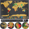 Picture of Luckies of London | Deluxe Scratch Map | World Map Scratch Art | Large Deluxe Scratch Off Map | World Map Wall Art | The Original Scratch Map Creators |