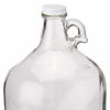 Picture of FastRack Glass Water Bottle Includes 38 mm Metal Screw Cap, 1 gallon Capacity, Clear (MN-TF9E-S1RA)