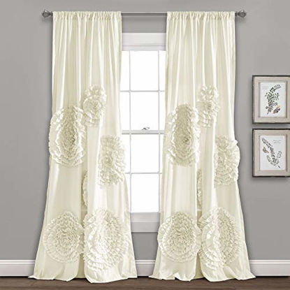 Picture of Lush Decor, Ivory Serena Window Panel for Living, Dining Room, Bedroom (Single Curtain), 84? x 54 L