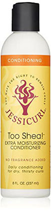 Picture of Jessicurl, Too Shea! Extra Moisturizing Conditioner for Curly or Straight Hair, No Fragrance, 8 Fl oz.