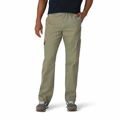 Picture of Wrangler Authentics Men's Relaxed Fit Cargo Pant, British Khaki Twill, 32W x 32L
