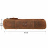 Picture of Leather Pencil Pouch - Zippered Pen Case for School, Work & Office by Rustic Town (Brown)