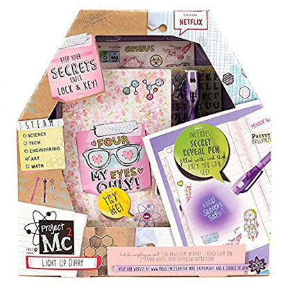 Picture of Project MC2 Light Up Diary with Invisible Ink, At-Home STEM Kits For Kids Age 6 And Up, Diary for Kids, Black Ink Journal, Secret Diary for Kids, Multi